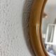Vintage mirror 1960 apple rattan wicker bamboo - 32 x 33 cm