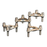 4 modular Nagel candlesticks. Vintage 70s