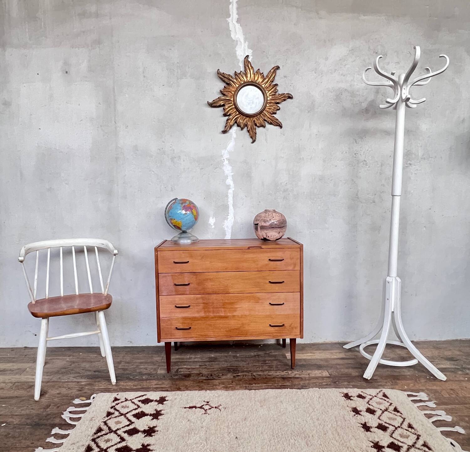 Commode en teck vintage