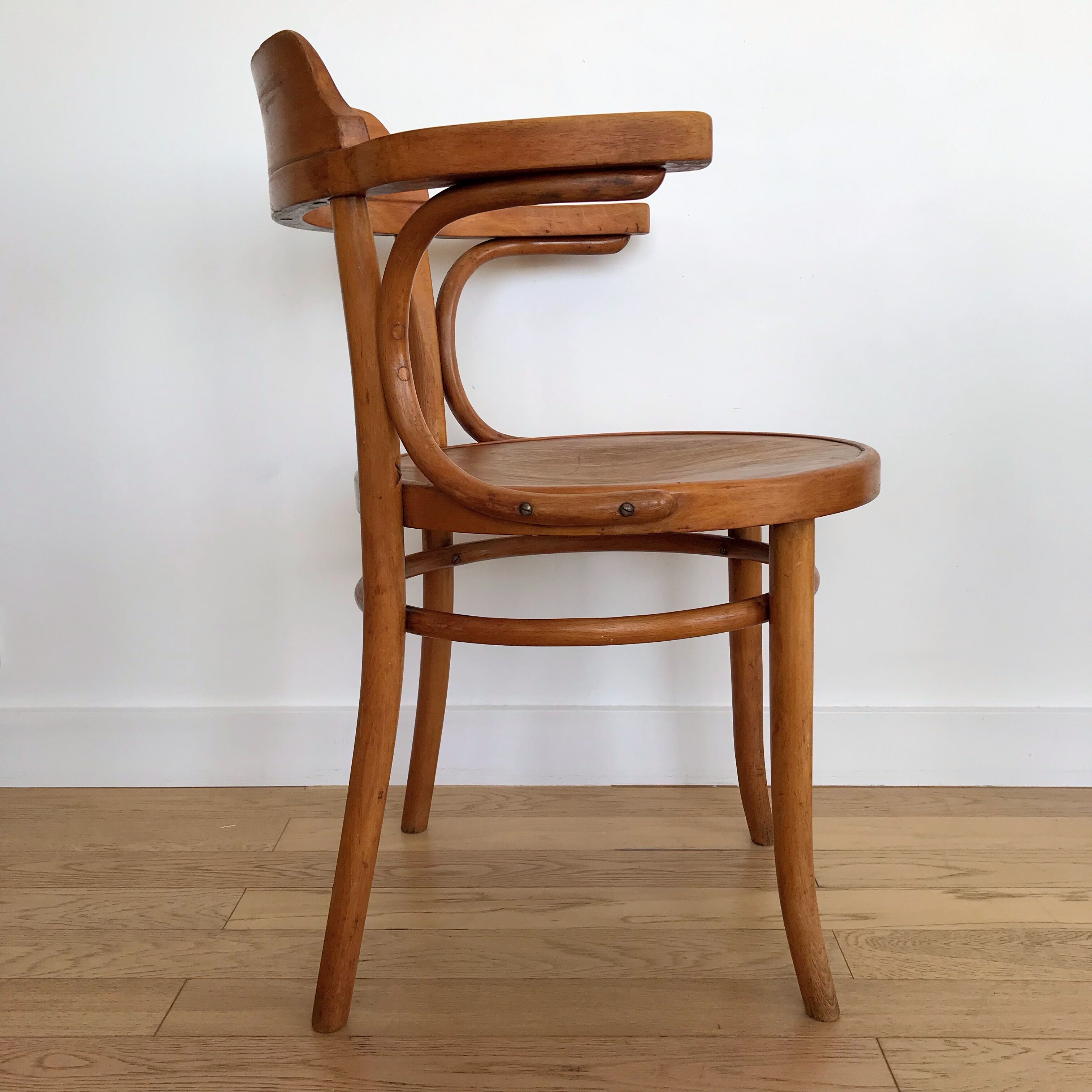 Thonet office chair in 1930s light beech