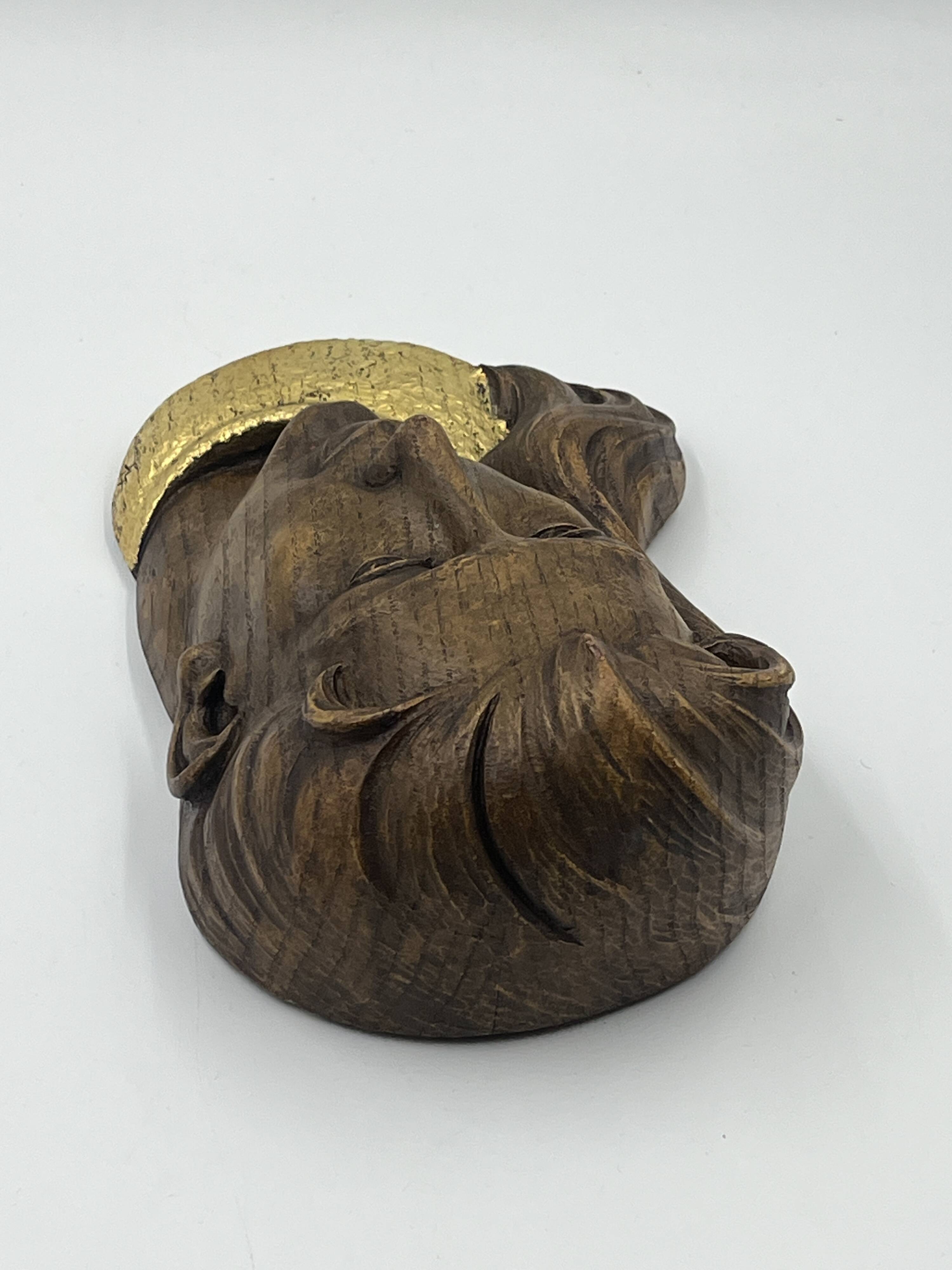 High-Relief Gilded Plaster The Inspired – After Raoul Larche
