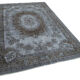 Hand-knotted bohemian turkish 1980s 174 cm x 266 cm grey rug