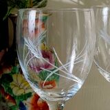 Set of 6 mismatched bird water or wine glasses