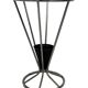 Vintage Umbrella stand chrome round black Dutch Art Deco