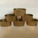 Six old brass napkin rings