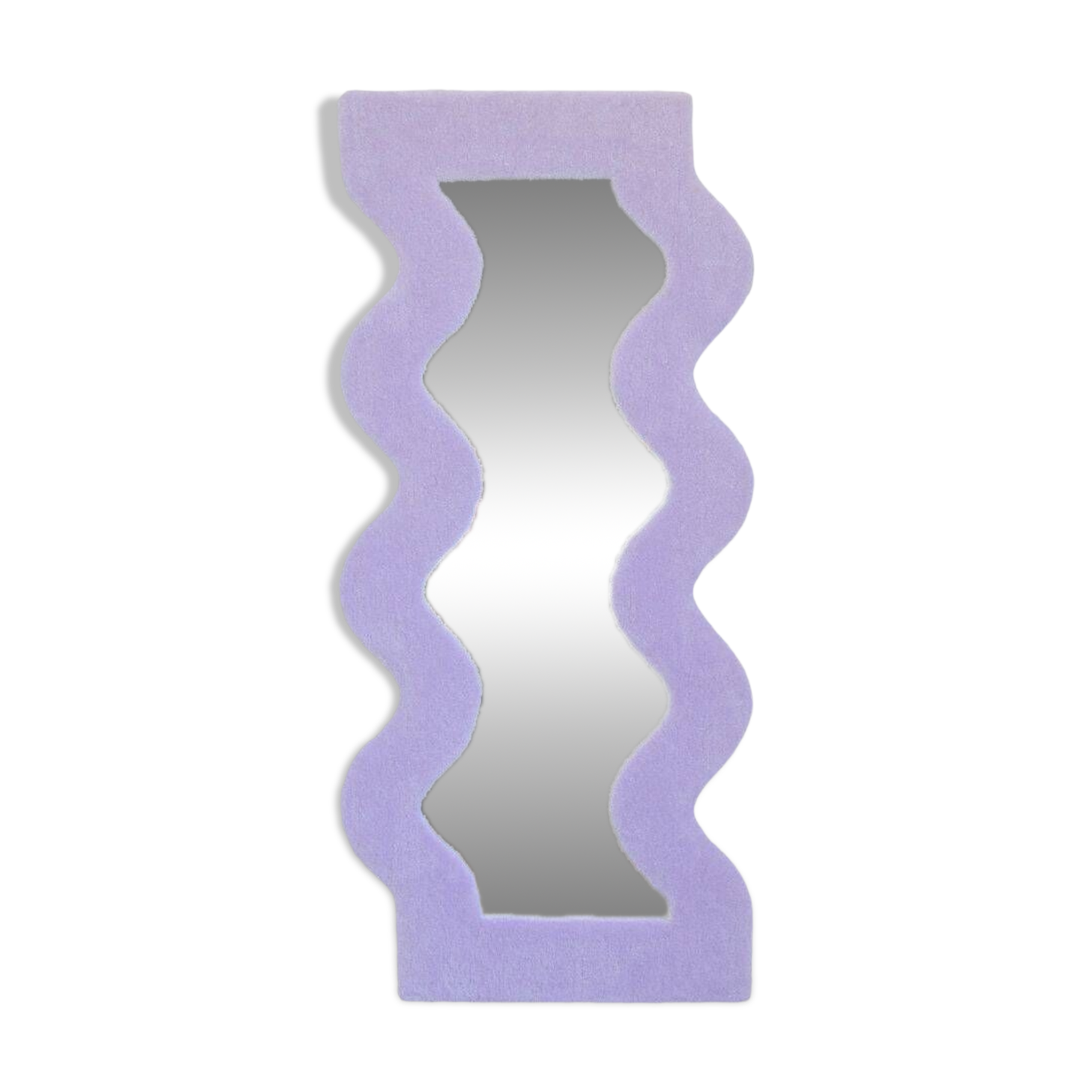 Grand miroir ondulé parme