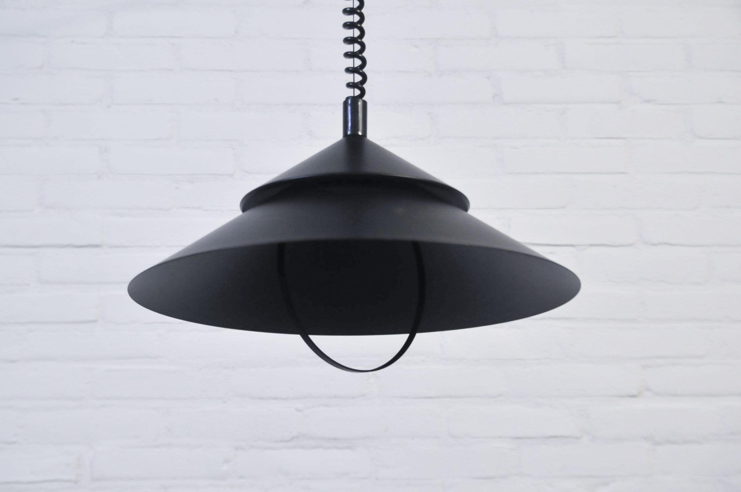 Black vintage pendant lamp from Denmark