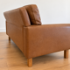 Mid-century Scandinavian Peem Oy, 2-seater cognac leather sofa 1960s