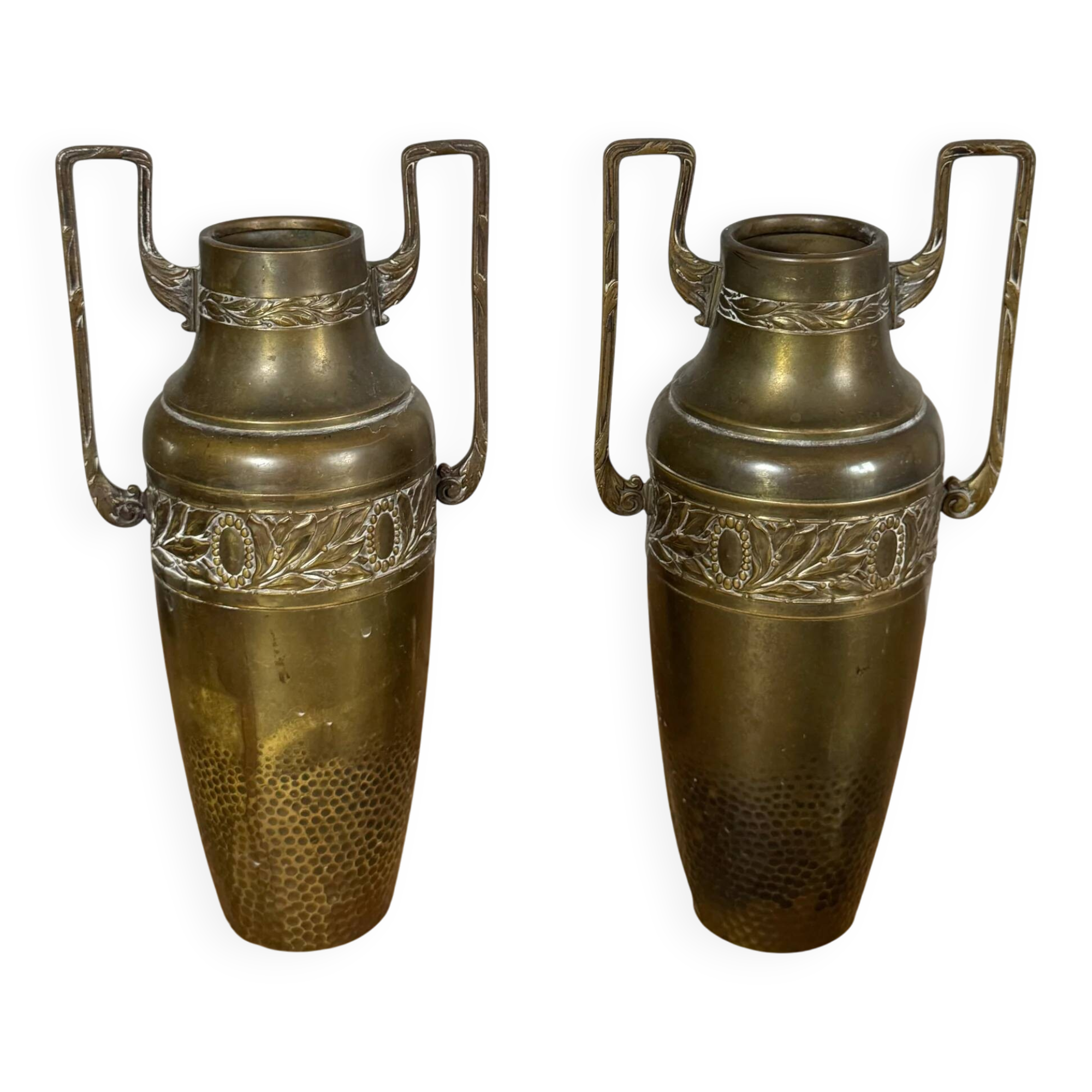Brass amphora vases