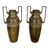 Brass amphora vases