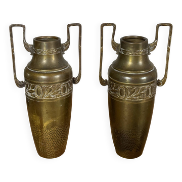 Brass amphora vases