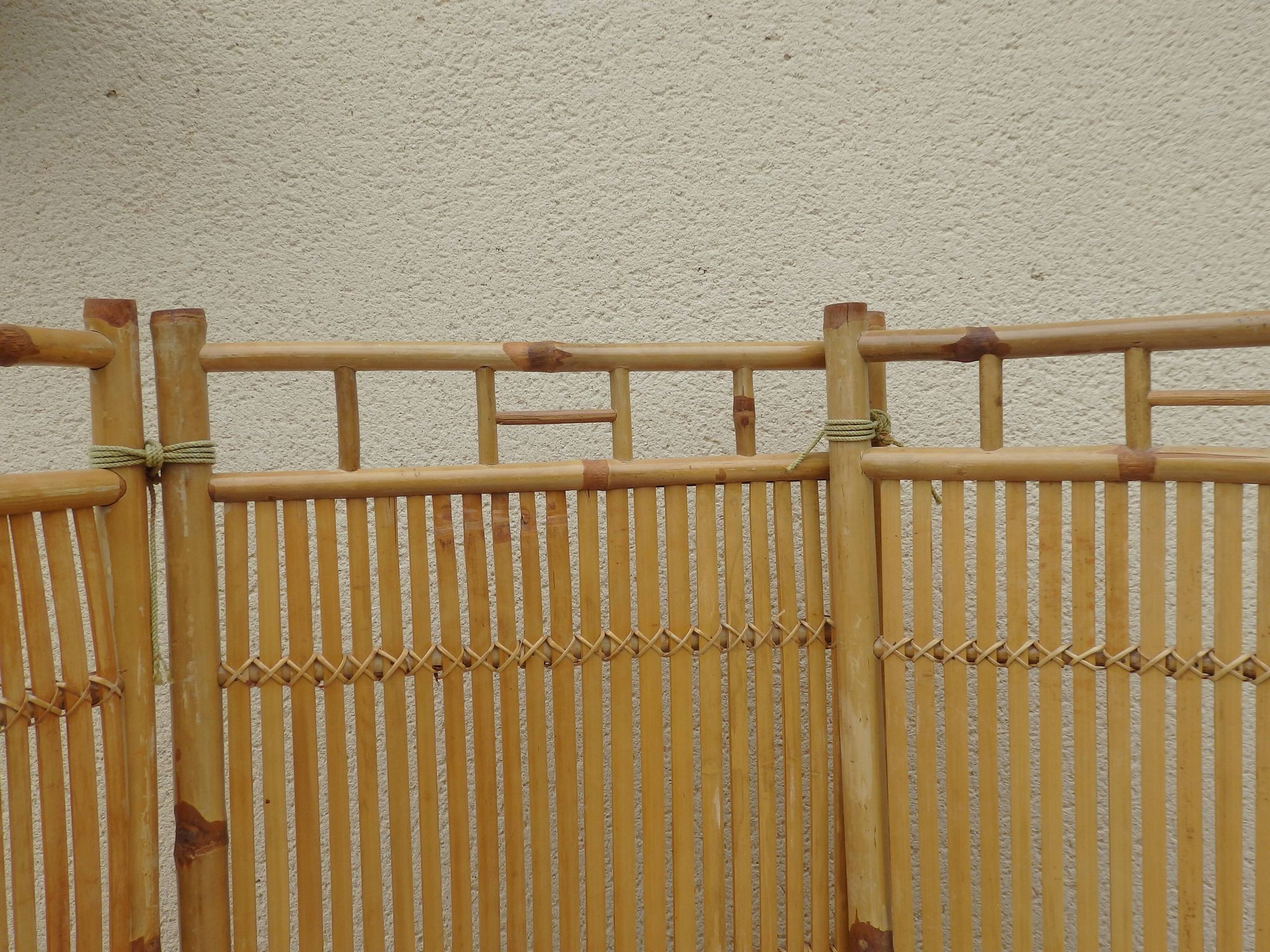 Paravent vintage année 60 rotin bambou