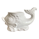 Poisson cache pot zoomorphe en barbotine