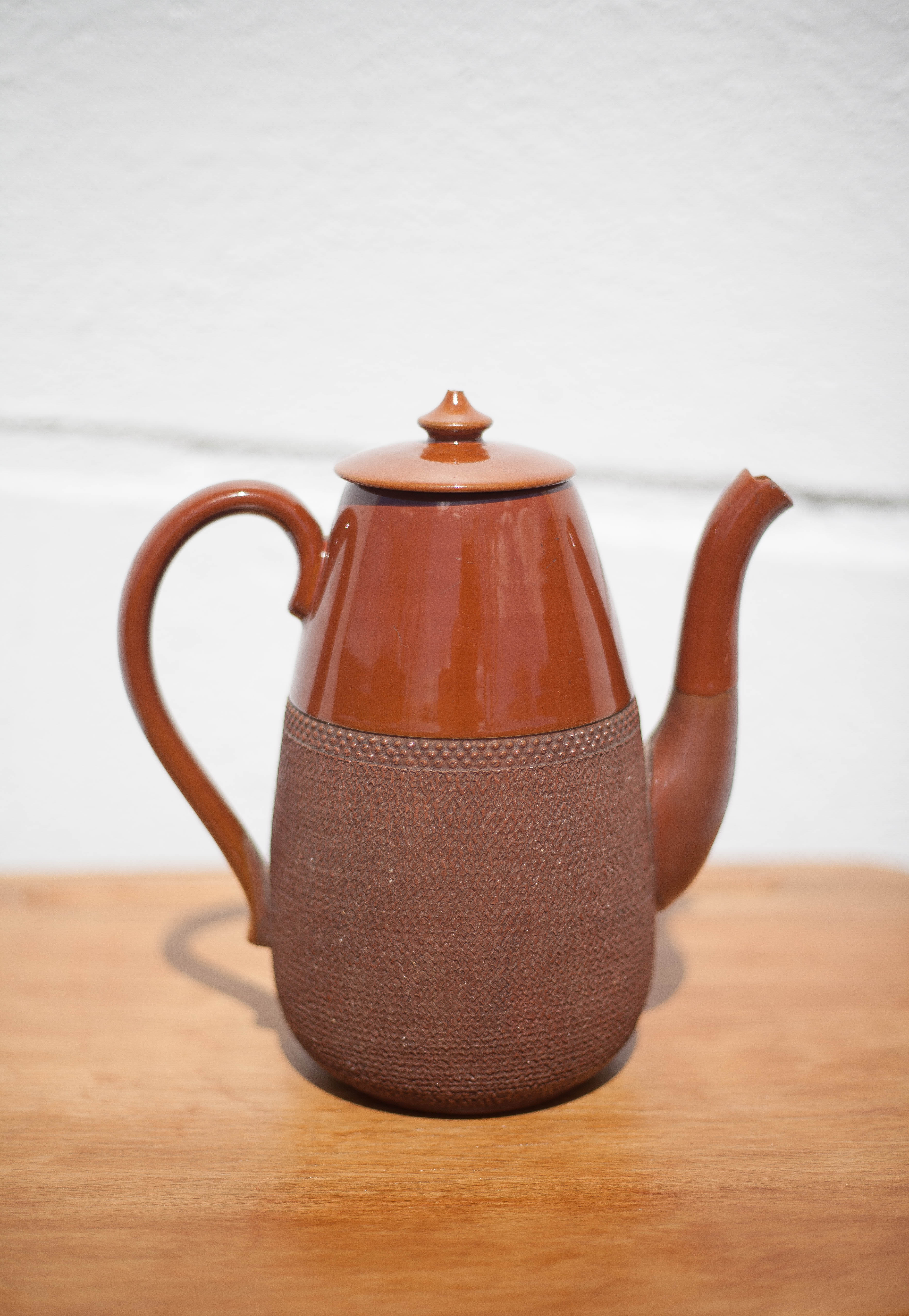 Glazed clay coffee or tea maker