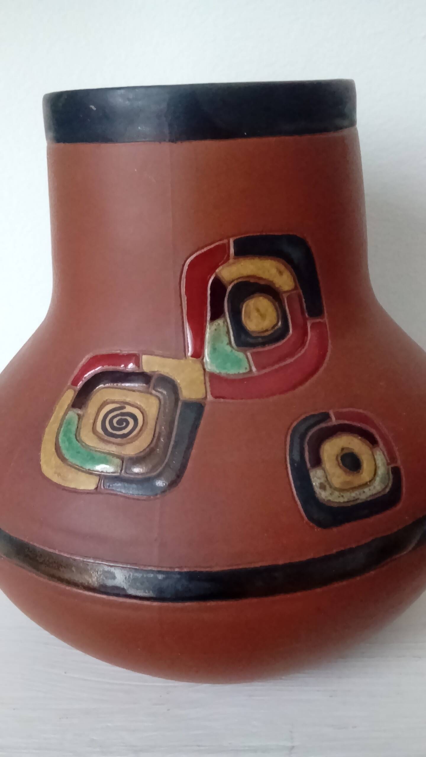 Very original vintage terracotta vase