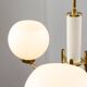 Mid-century Italian Brass and Opaline Chandelier