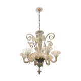 Venetian Murano Art Glass Chandelier from Venini