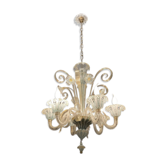 Venetian Murano Art Glass Chandelier from Venini