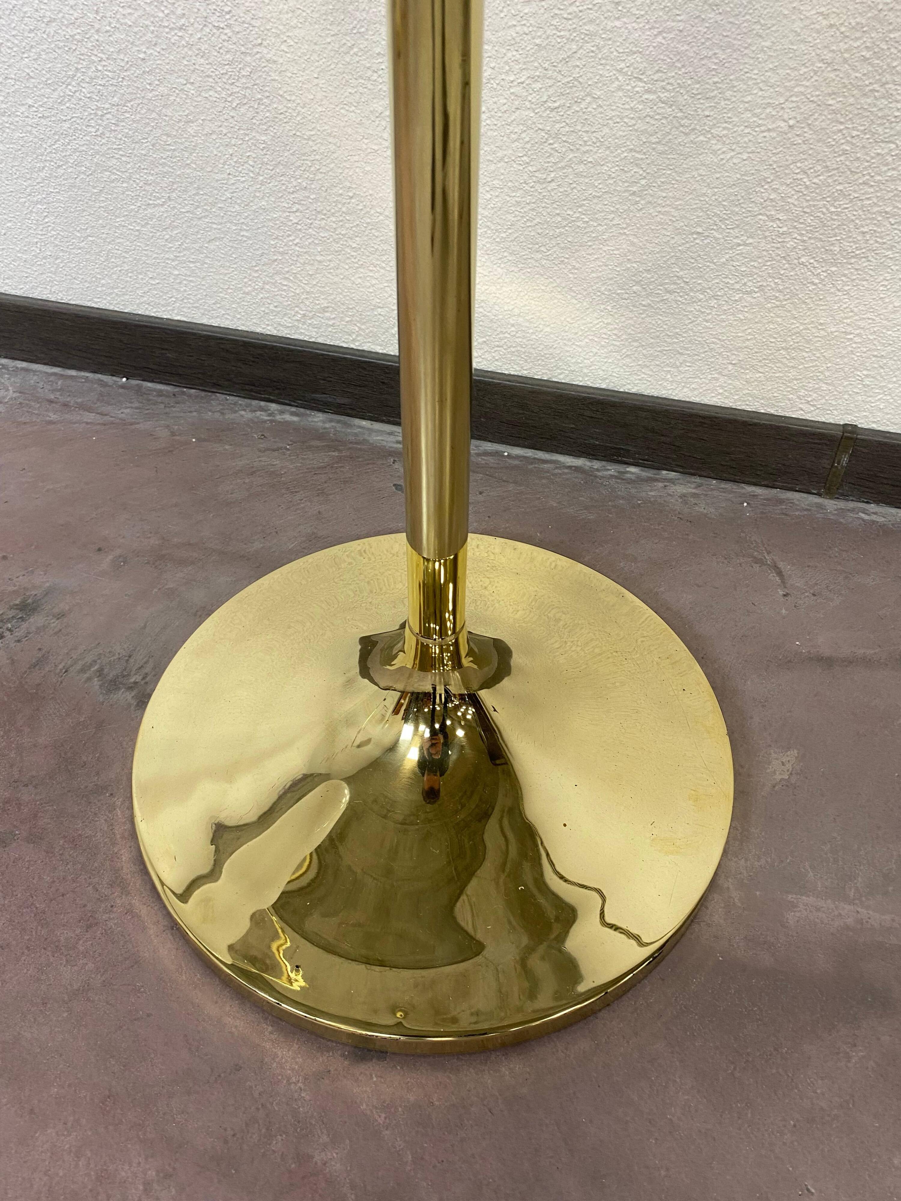 Large Art Deco floor lamp in brass