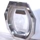 Silver-plated metal designer dish with hallmarks