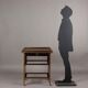 Antique Art Nouveau sideboard in mahogany and brass, Italy, 20th century.