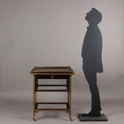 Antique Art Nouveau sideboard in mahogany and brass, Italy, 20th century.