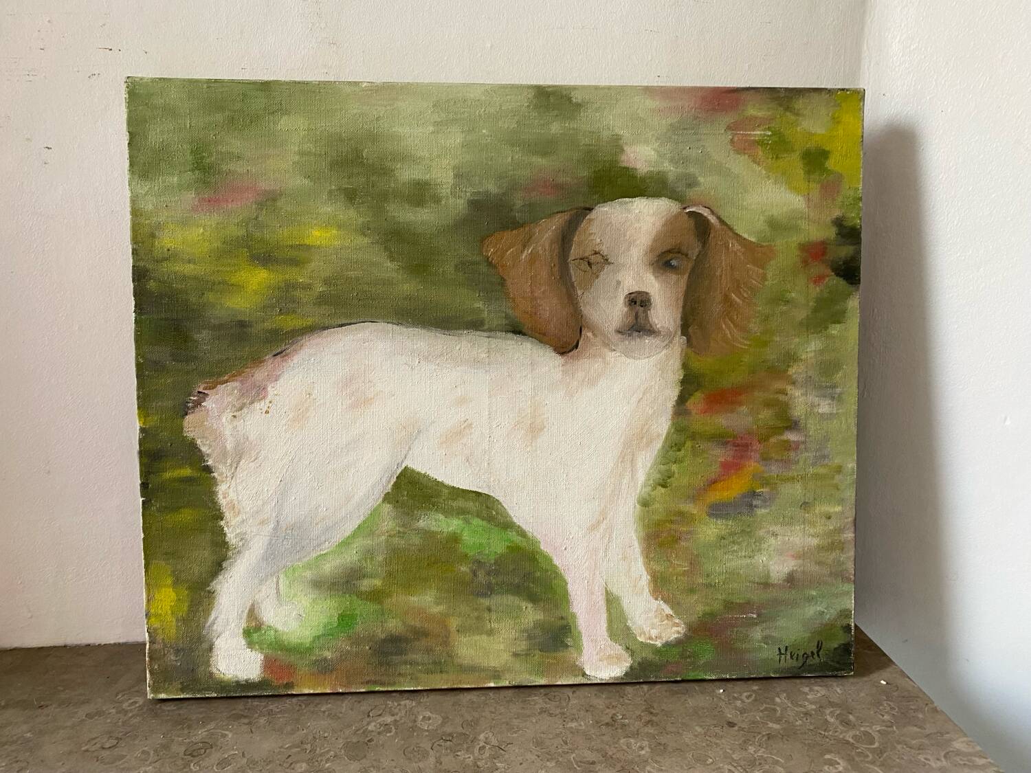 Dog painting by Heigel