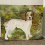 Peinture de chien signé Heigel