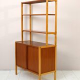 Vintage bookcase with sliding doors