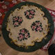 Round vintage wool rug 145cm