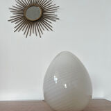 Old Ridged Glass Egg Lamp Design Vetri Murano vintage egg