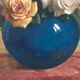 Bouquet of flowers signed L.Noireaut
