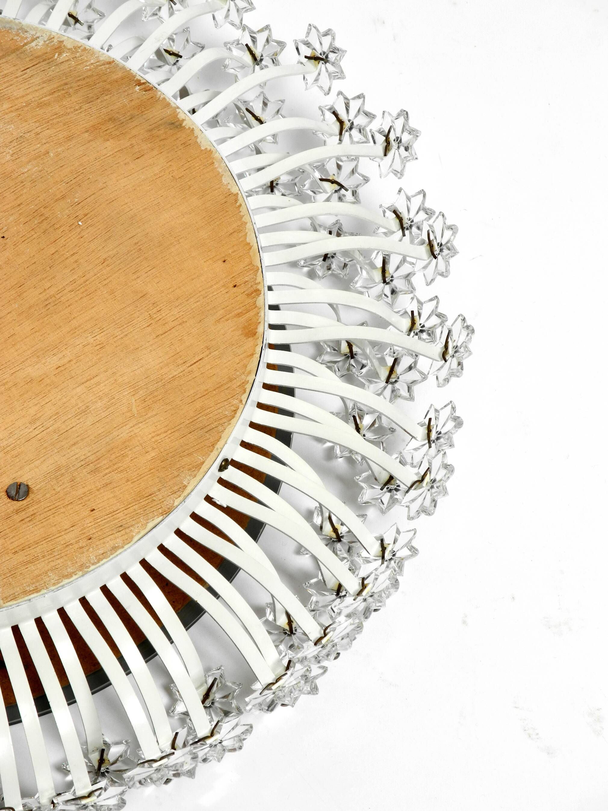 Mid Century Münchner Zier-Form flower mirror illuminated by Schöninger