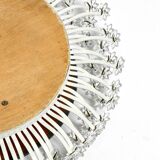 Mid Century Münchner Zier-Form flower mirror illuminated by Schöninger