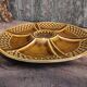 Art Deco French majolica oyster plate from Sarreguemines