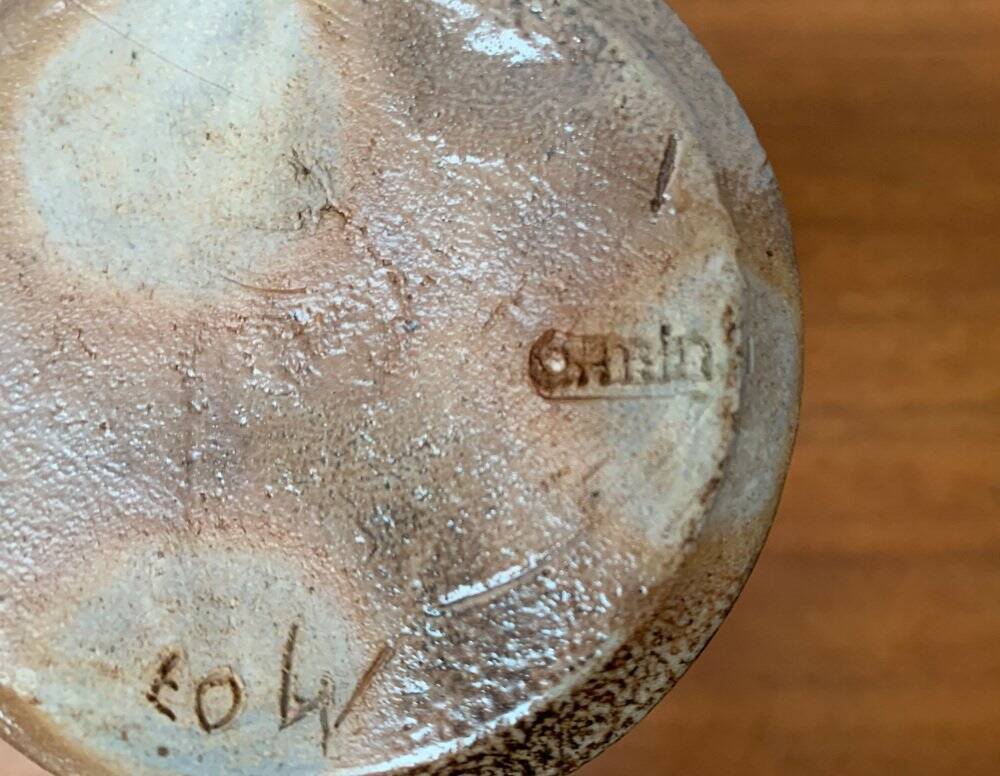 Mid-Century Minimalist Studio Pottery Carafe Vase, 1960s