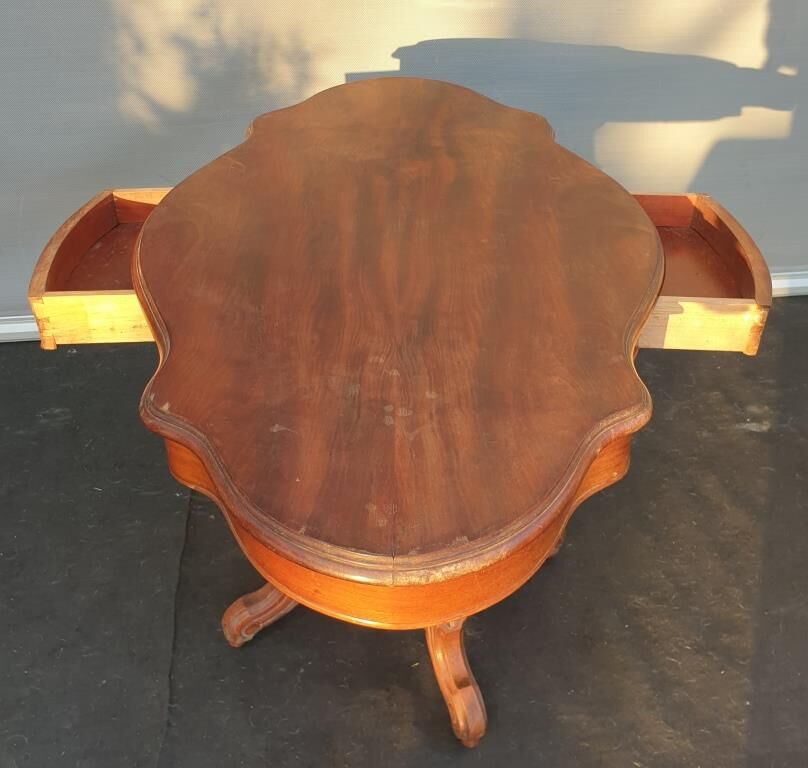 Napoleon III violin table with 2 drawers for inspired musician