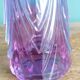 Violet mauve cut crystal soliflore vase, Cristal d’Arques