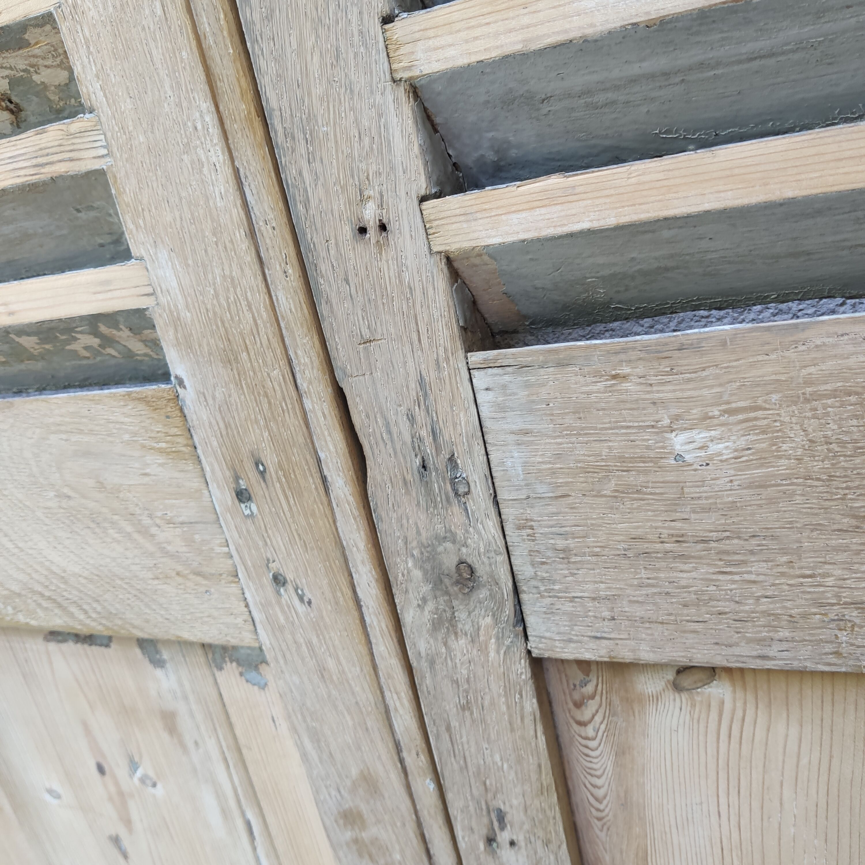Pair of old shutters