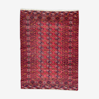 Old Turkmen bukhara handmade handmade wool rug 120x164 cm