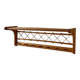 Vintage oak wall coat rack with braided cord 1960s