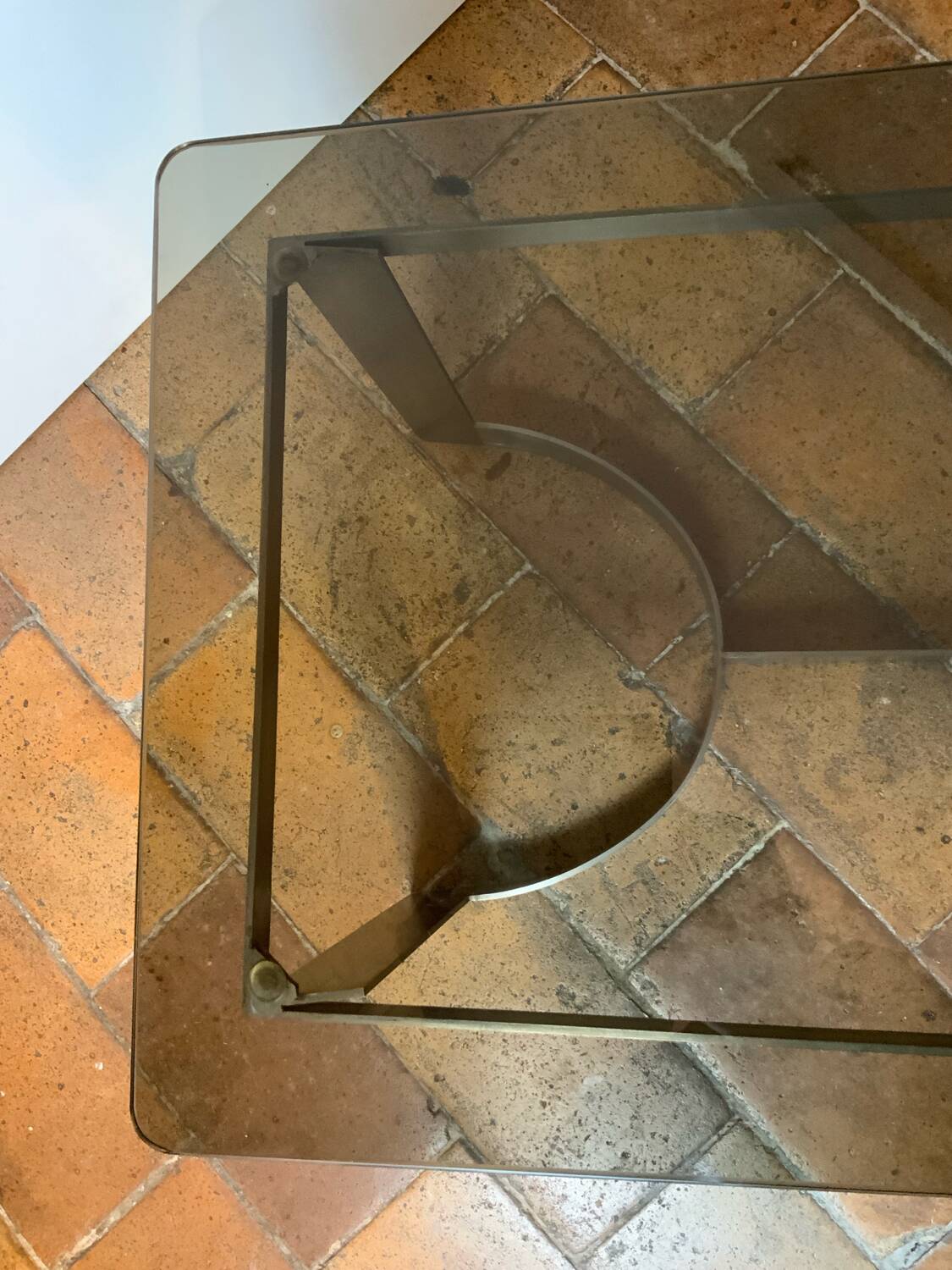 70´ glass coffee table