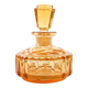Art déco decanter, orange crystal, Poland, 1930s