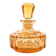 Art déco decanter, orange crystal, Poland, 1930s