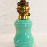 Ancient lampe a petrole in green opaline