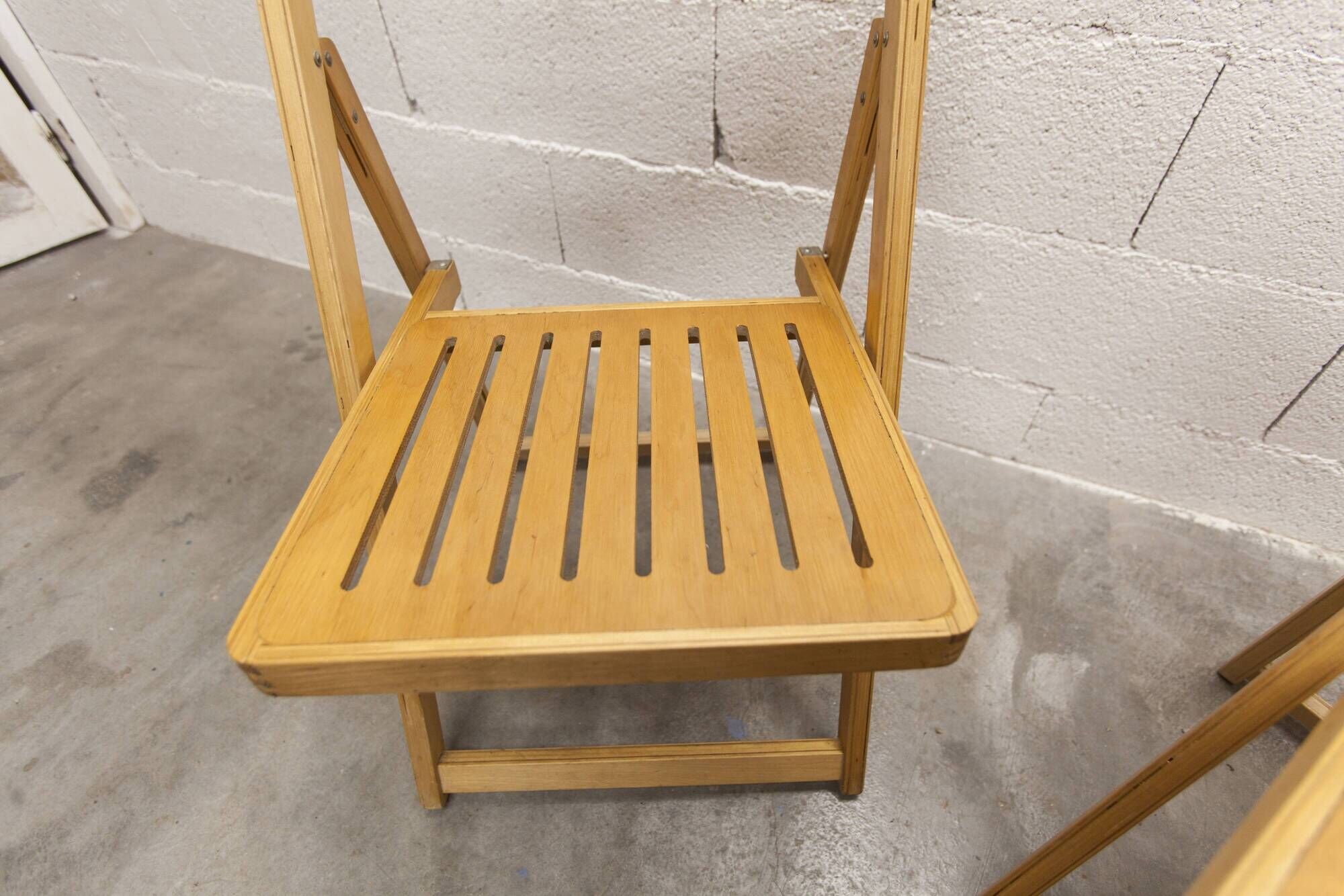 Paire de chaises pliantes Ikea 1970 couleur miel