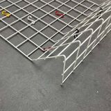 White minimalist string coat rack, modern mid-century, 1960s.