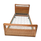Bed in wood and rattan of the 50/60