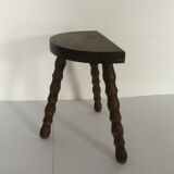 Tabouret en chêne tripode