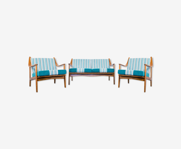 Ensemble de fauteuils et canapé style scandinave vintage design des années 60